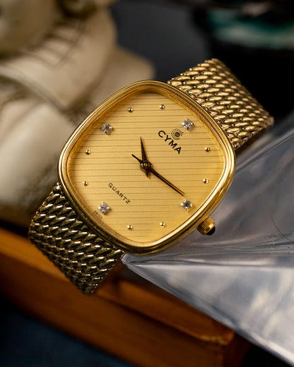 Cyma - Le Locle Diamond Index Cushion Tank - 605