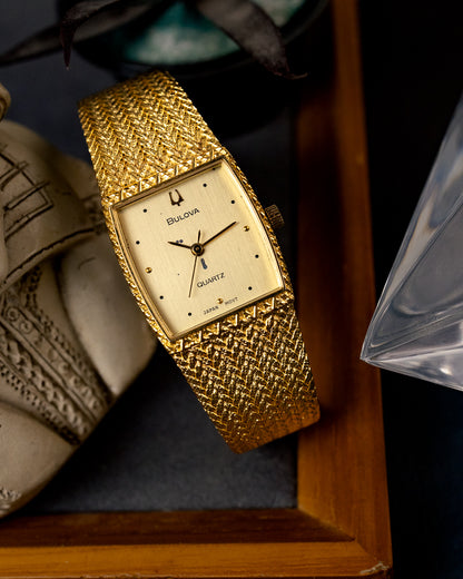 Bulova - Textured Gold Mesh Cocktail Tank - 6070233