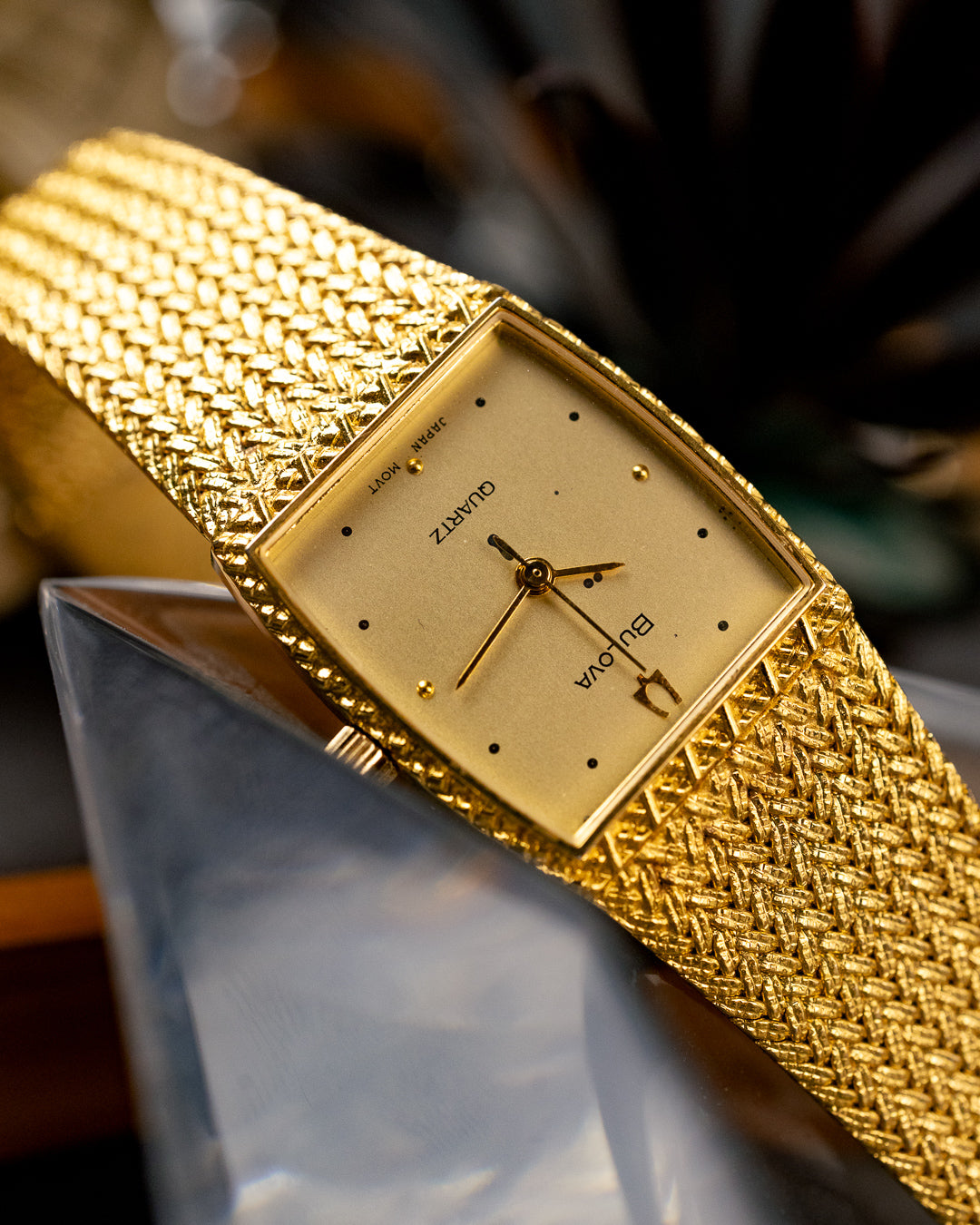 Bulova - Textured Gold Mesh Cocktail Tank - 6070233