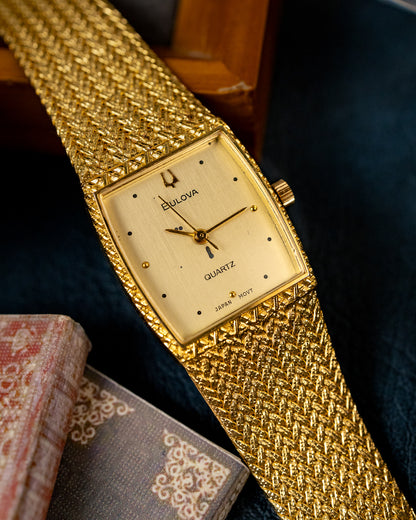 Bulova - Textured Gold Mesh Cocktail Tank - 6070233