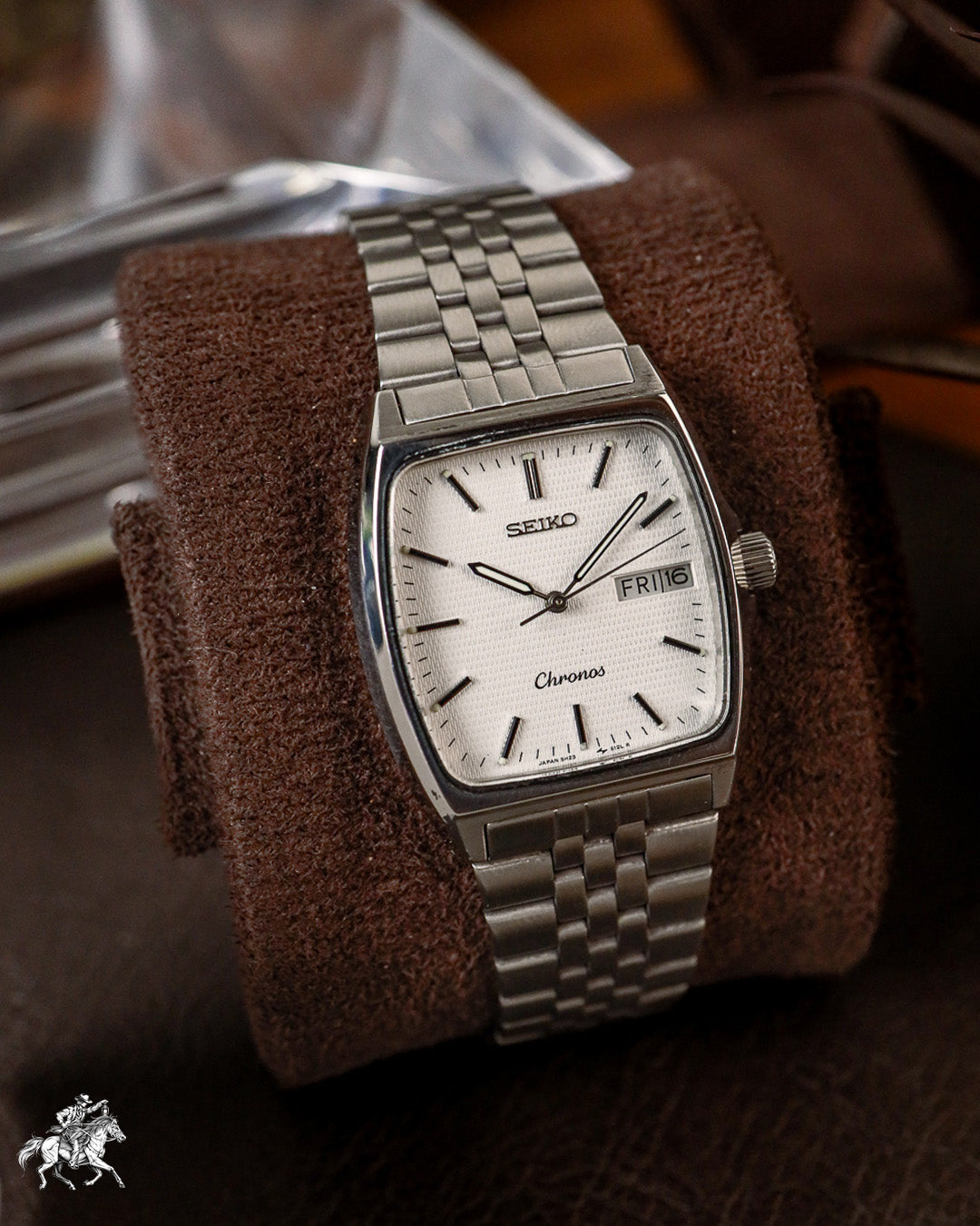 Seiko - Chronos Textured Waffle Dial Cushion Tank Tsunami - 5H23-5110