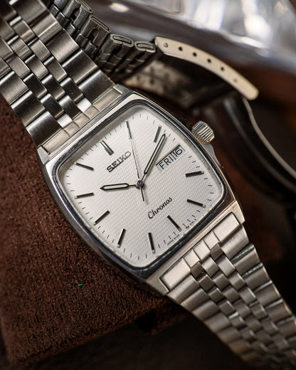 Seiko - Chronos Textured Waffle Dial Cushion Tank Tsunami - 5H23-5110