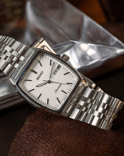 Seiko - Chronos Textured Waffle Dial Cushion Tank Tsunami - 5H23-5110
