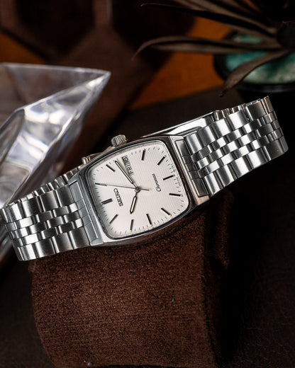 Seiko - Chronos Textured Waffle Dial Cushion Tank Tsunami - 5H23-5110