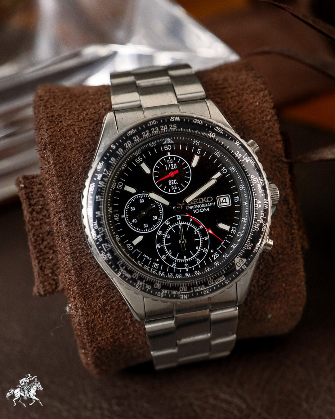 Seiko - Flightmaster Pilot Slide Rule Chronograph Stealth Black - 7T92-0CF0