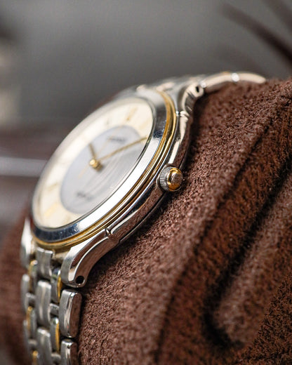 Seiko Dolce - Two-Tone Roman Sector Frosted Silver Dial - V181-0AC0