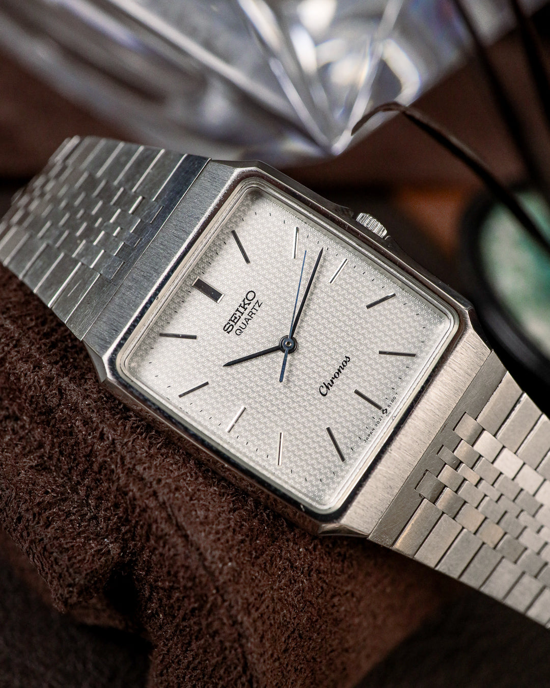 Seiko - Chronos Frosted Silver Washi Dial Integrated Tank - 9021-5170