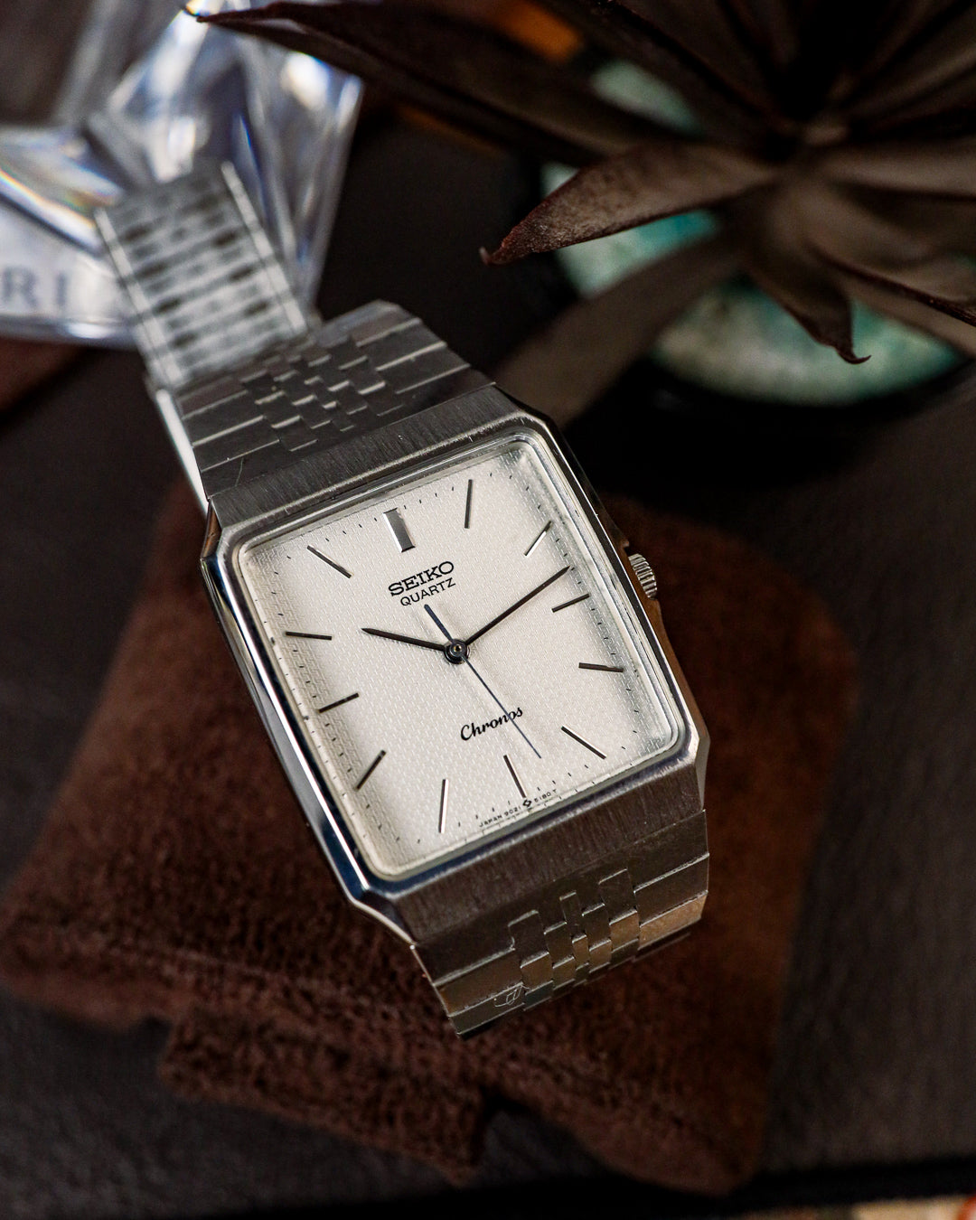 Seiko - Chronos Frosted Silver Washi Dial Integrated Tank - 9021-5170