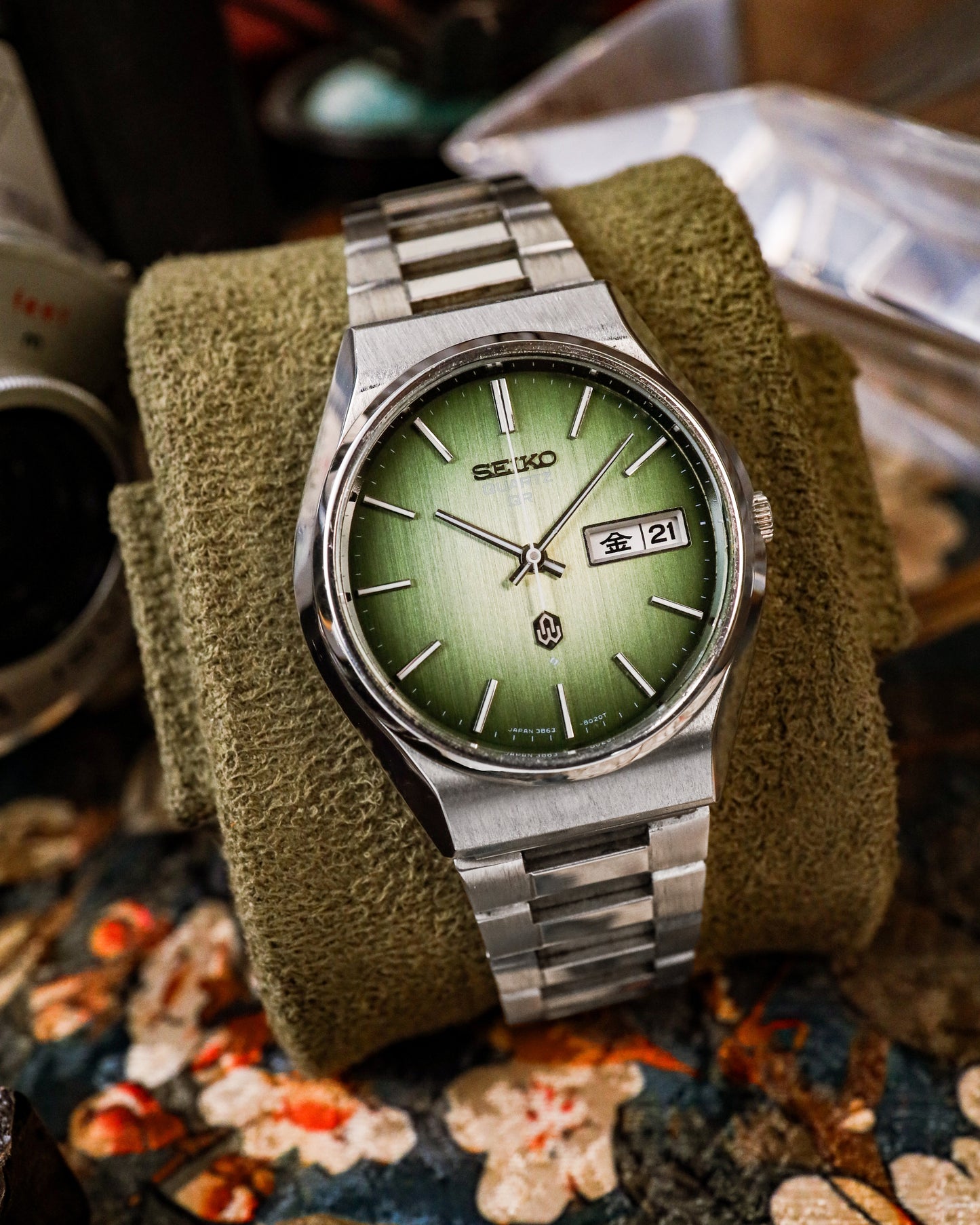 Seiko - Quartz QR Olive Sunburst - 3863-8020
