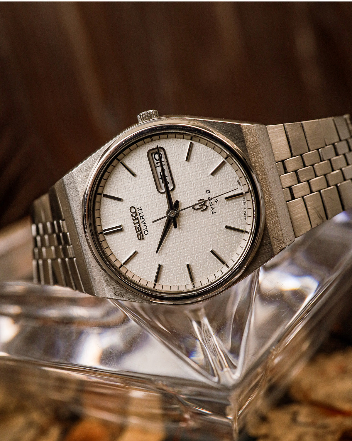 Seiko - Type II Quartz Textured Dress - 7546-7000