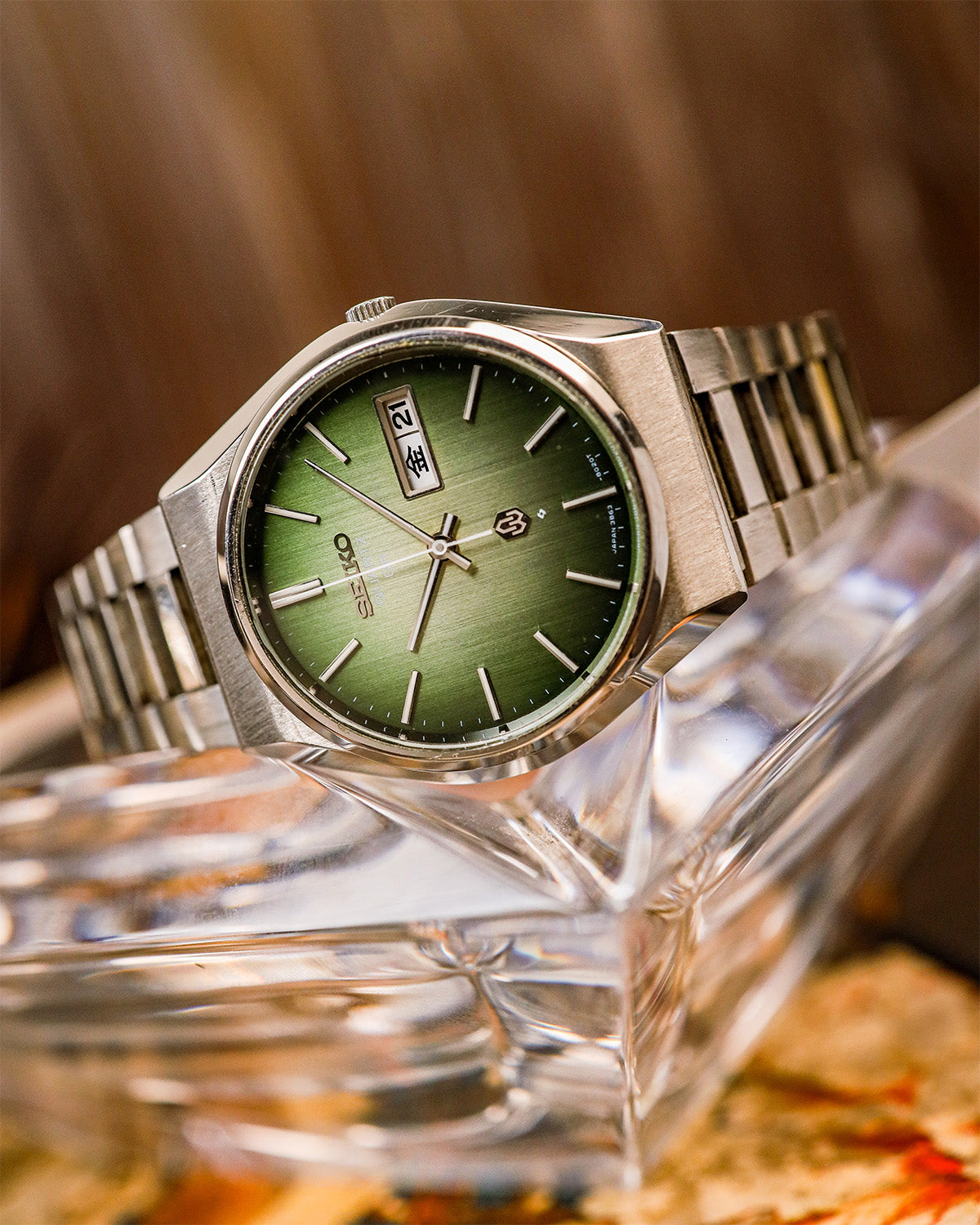 Seiko - Quartz QR Olive Sunburst - 3863-8020