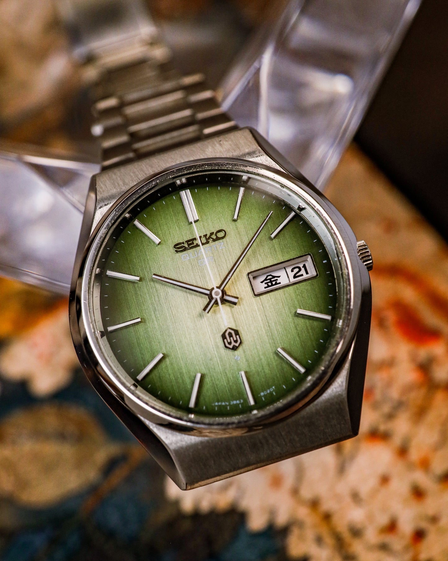 Seiko - Quartz QR Olive Sunburst - 3863-8020