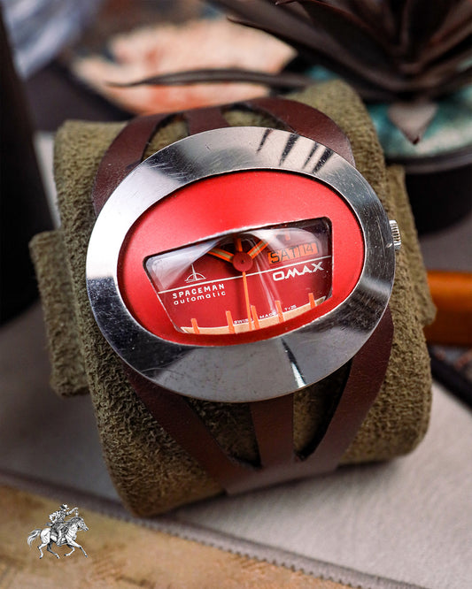 Omax - Spaceman Automatic Red Shield - 1970s Swiss