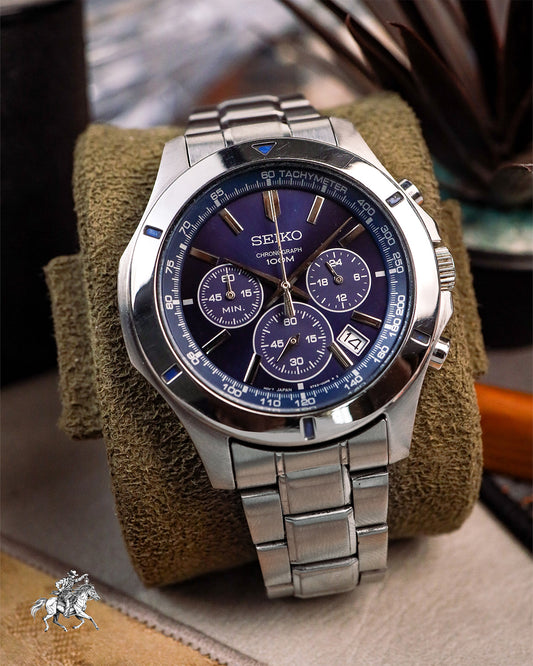 Seiko - Neo-Sports Chronograph Sunburst Blue - 6T63-00G0