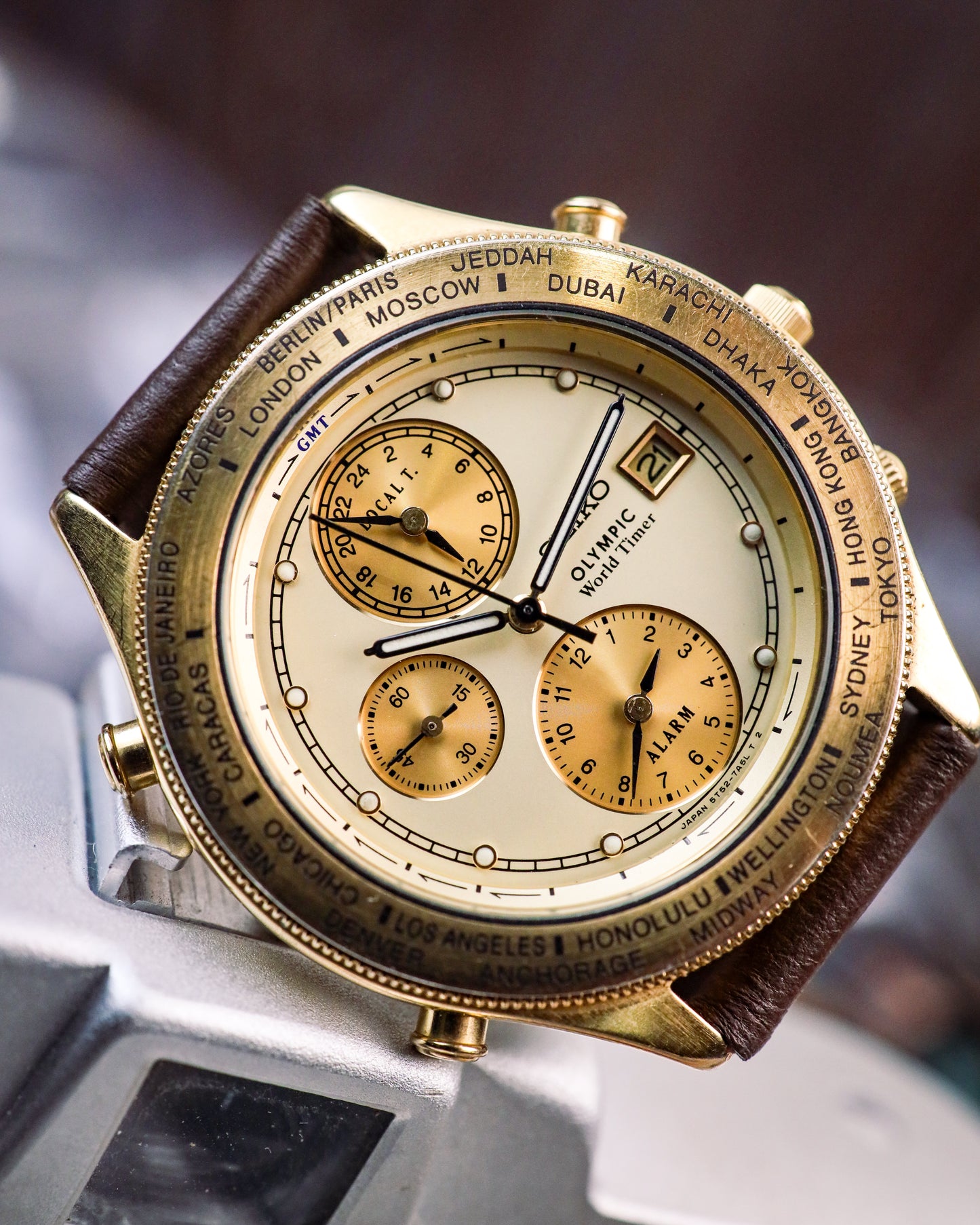 Seiko - Age of Discovery Olympic World Timer - 5T52-7A30