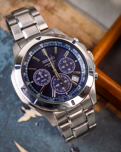 Seiko - Neo-Sports Chronograph Sunburst Blue - 6T63-00G0