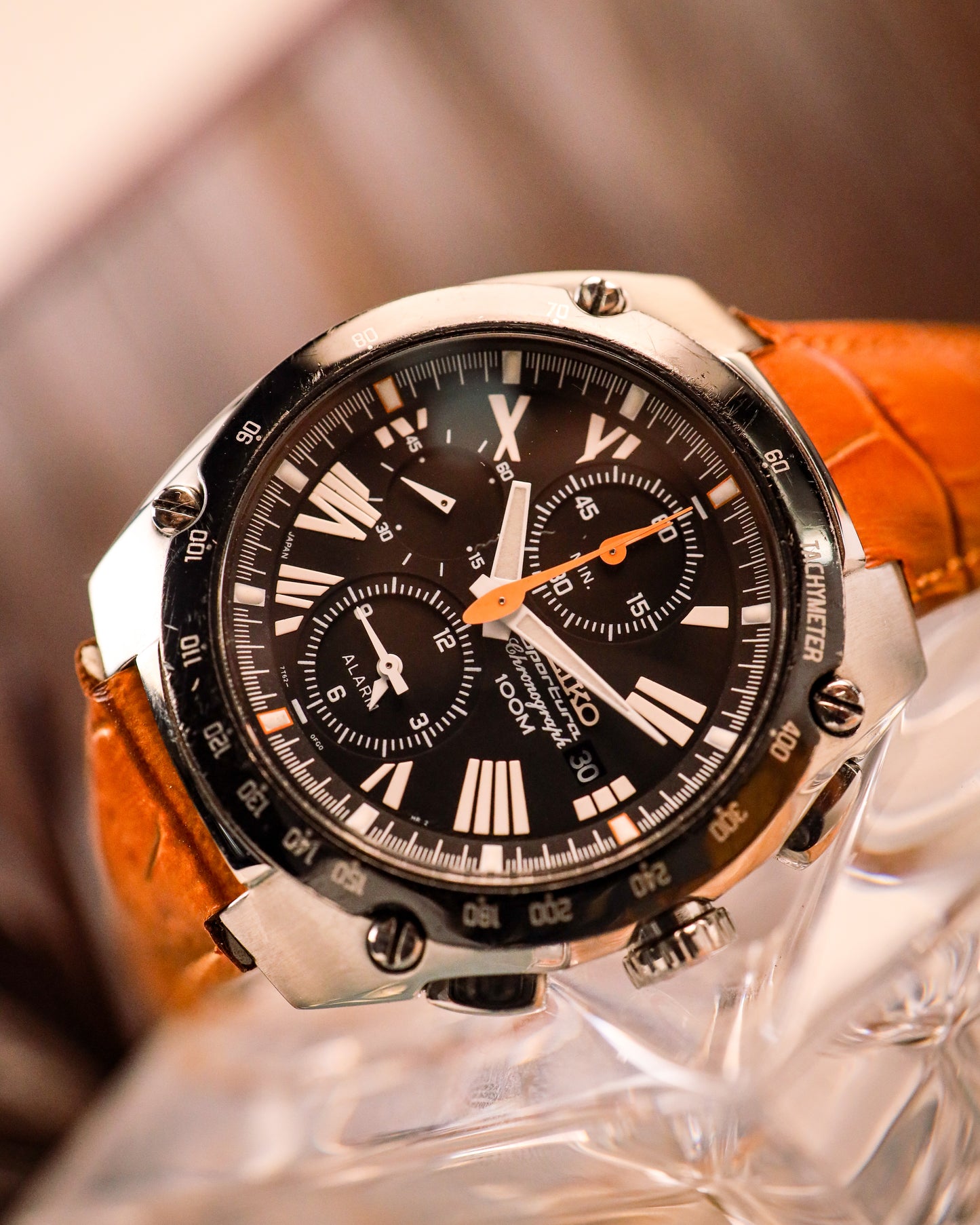 Seiko - Sportura Alarm Chronograph Roman Dial - 7T62-0ED0