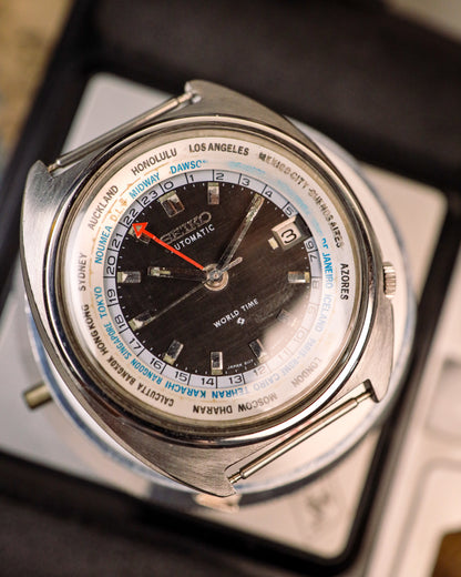Seiko - World Time Automatic Linen Dial - 6117-6400