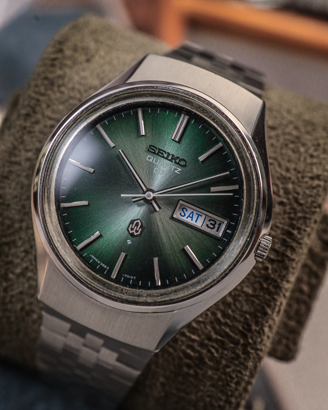 Seiko - Quartz QR Green Racing Stripe - 3863-7020