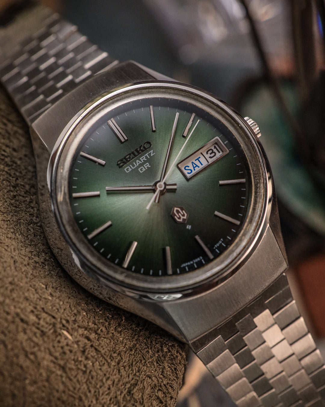 Seiko - Quartz QR Green Racing Stripe - 3863-7020
