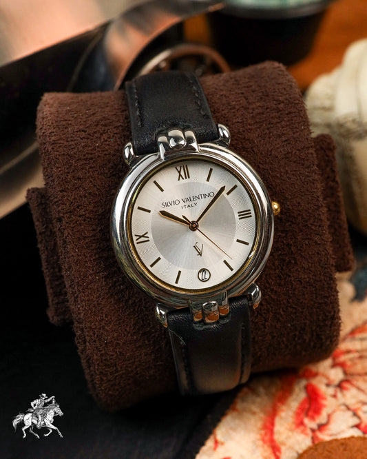 Silvio Valentino - Chevron Texture Date Quartz - V006M