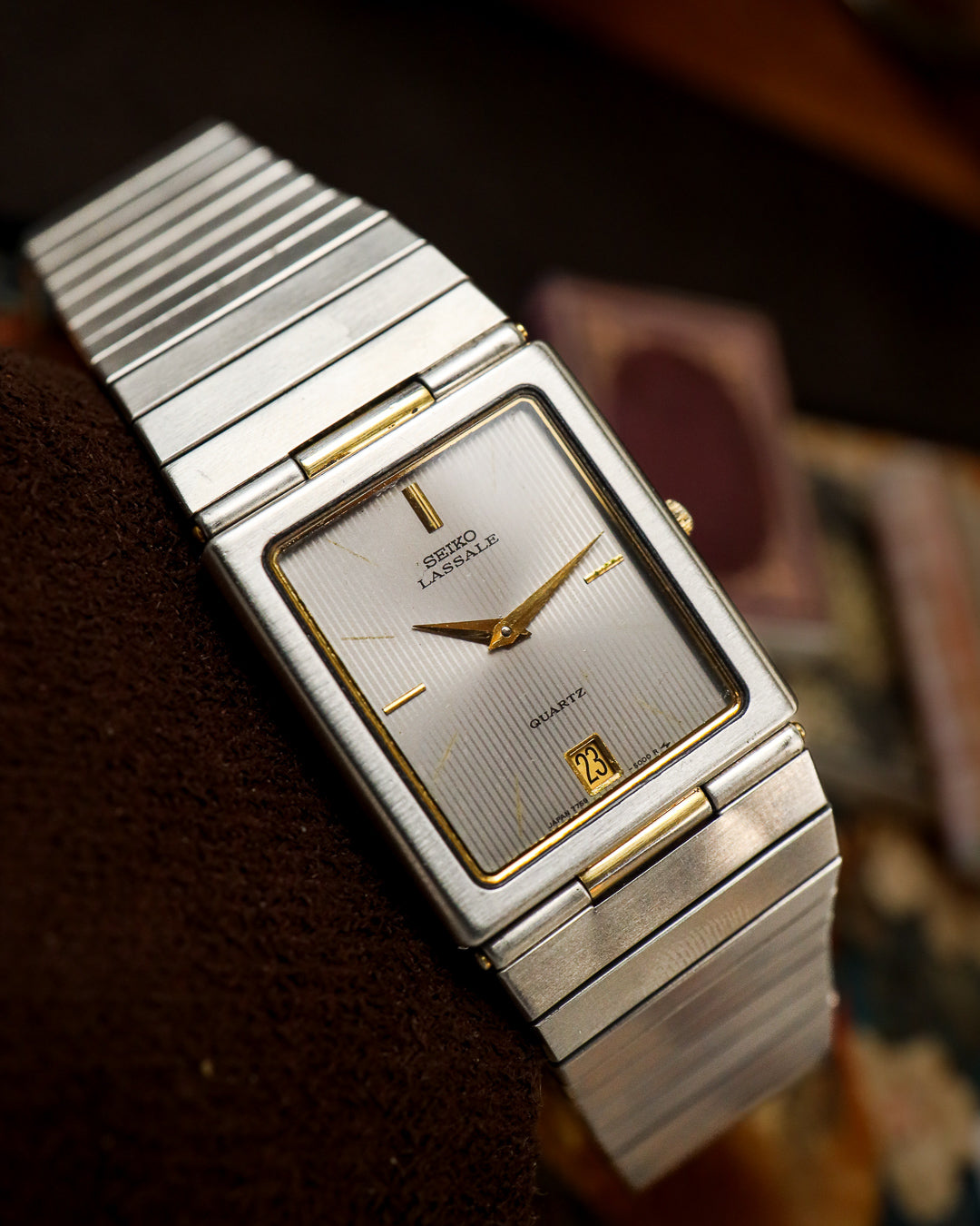Seiko - Lassale Ultra-Slim Two-Tone Tank - 7759-5009