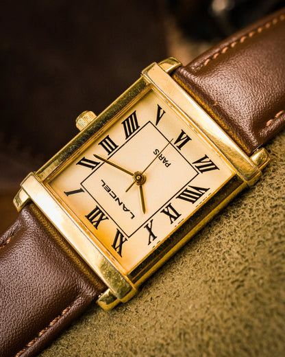 Lancel Paris - Tank Style Quartz - Roman Dial