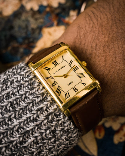 Lancel Paris - Tank Style Quartz - Roman Dial