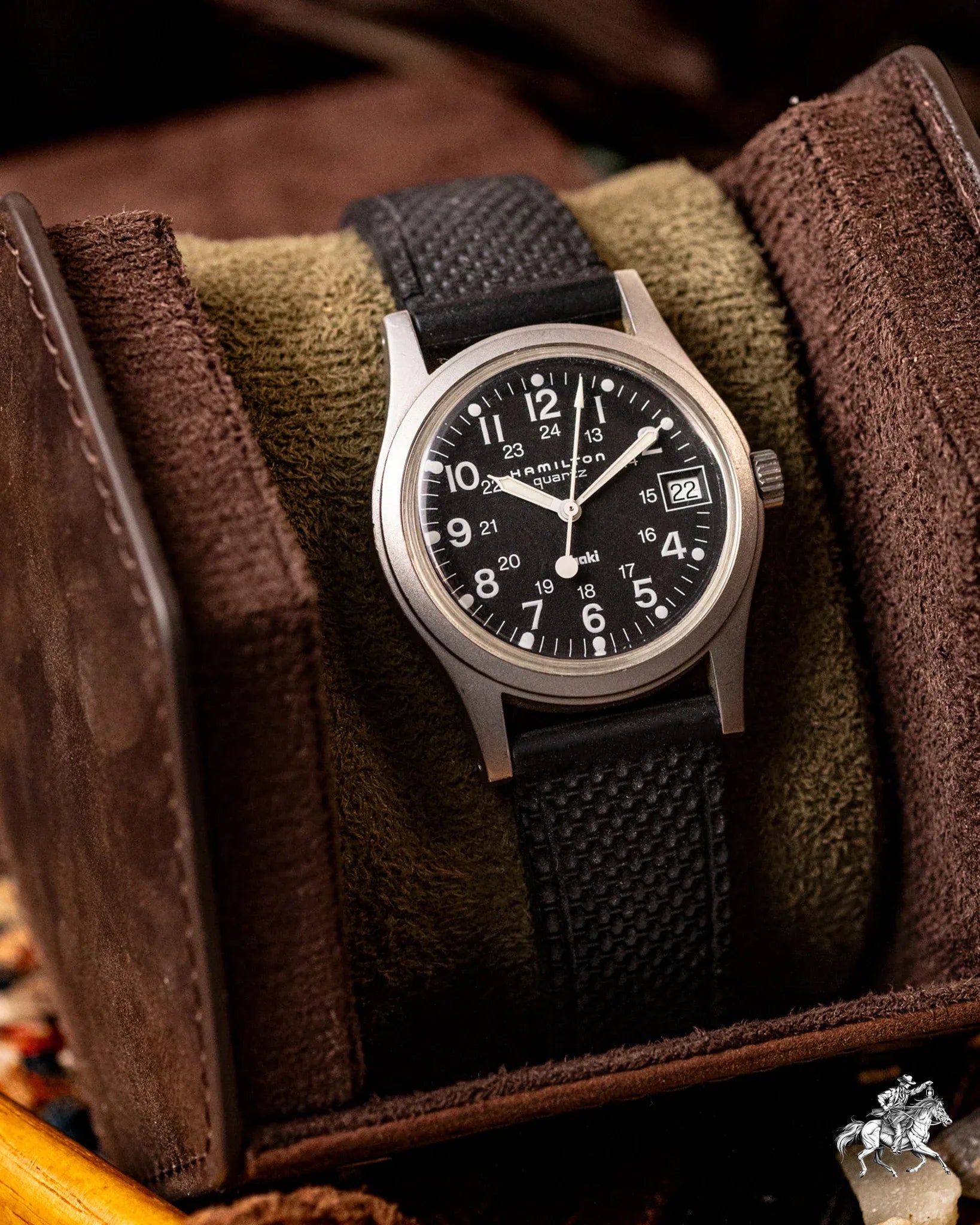 【動作未確認】HAMILTON Khaki クォーツ 9797 黒文字盤 Hamilton - Khaki Field Quartz - 9797 – Veteran Times Int