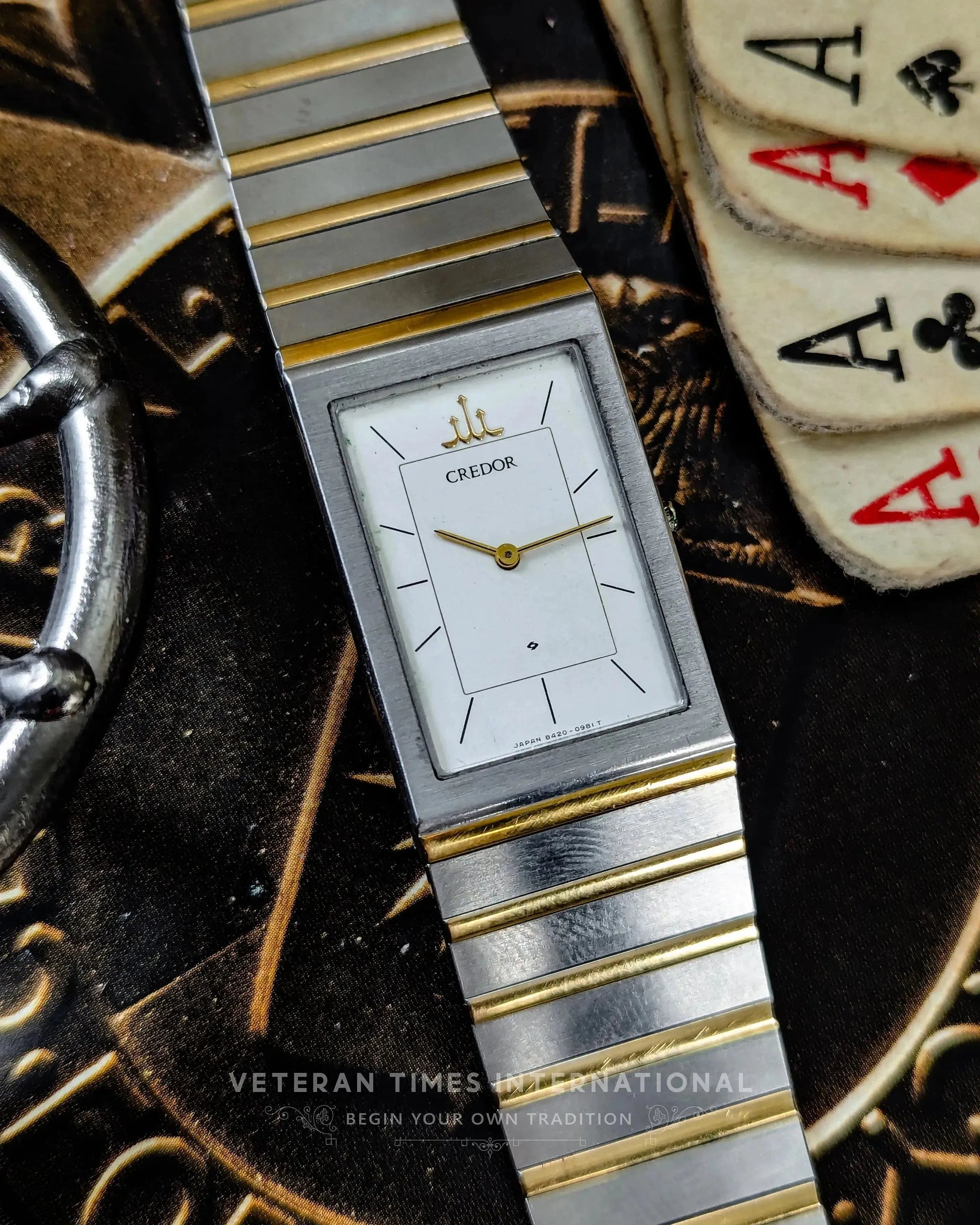 Seiko Credor 8420-6400 Tank - Veteran Times Int