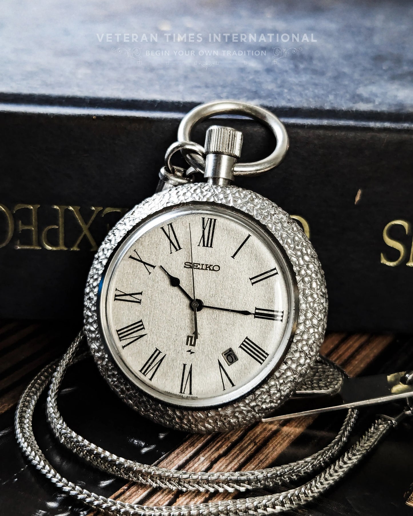 Seiko Elnix Silver Hammered Pocket Watch - Veteran Times Int