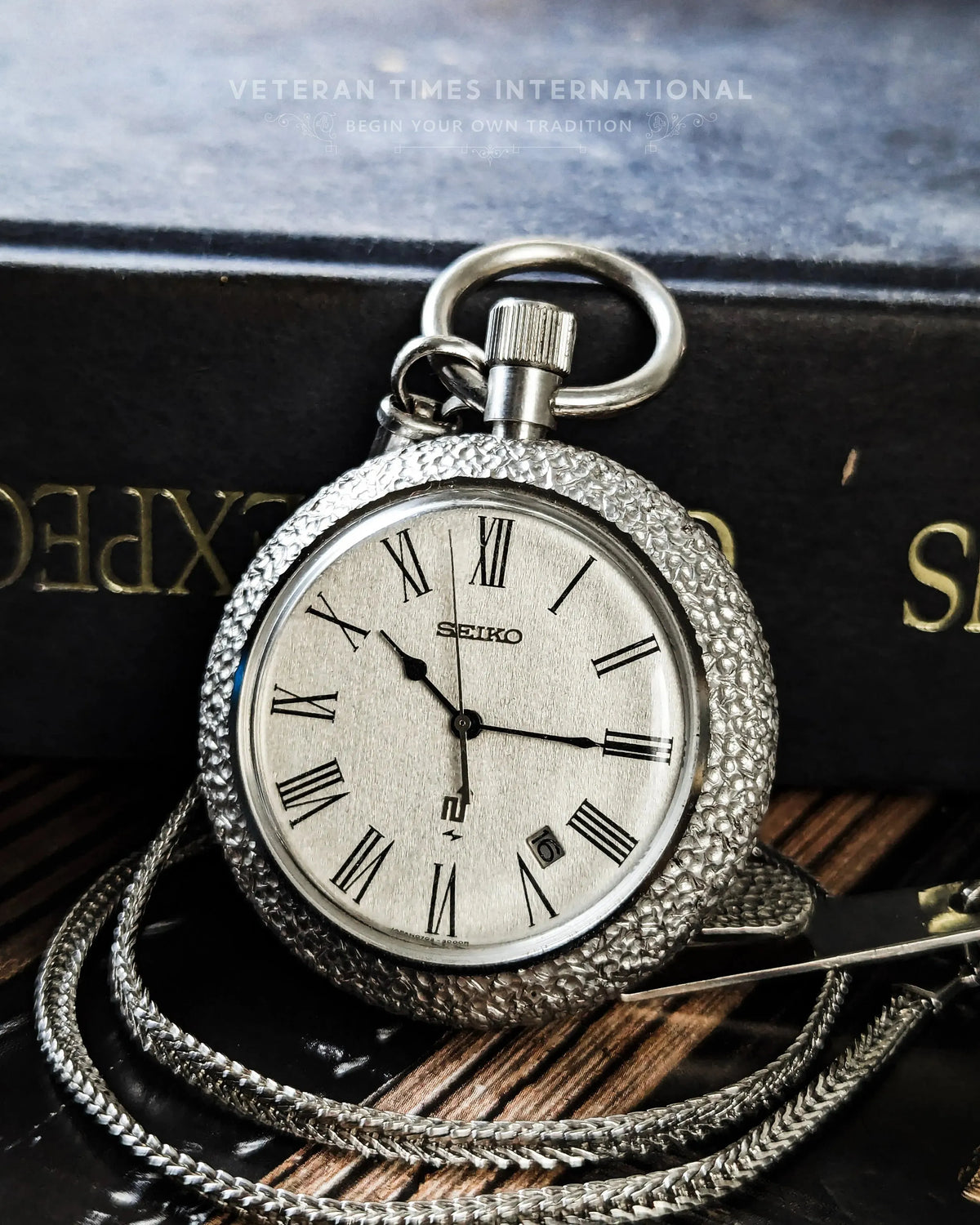 Seiko Elnix Silver Hammered Pocket Watch - 0702 - 3010 – Veteran 