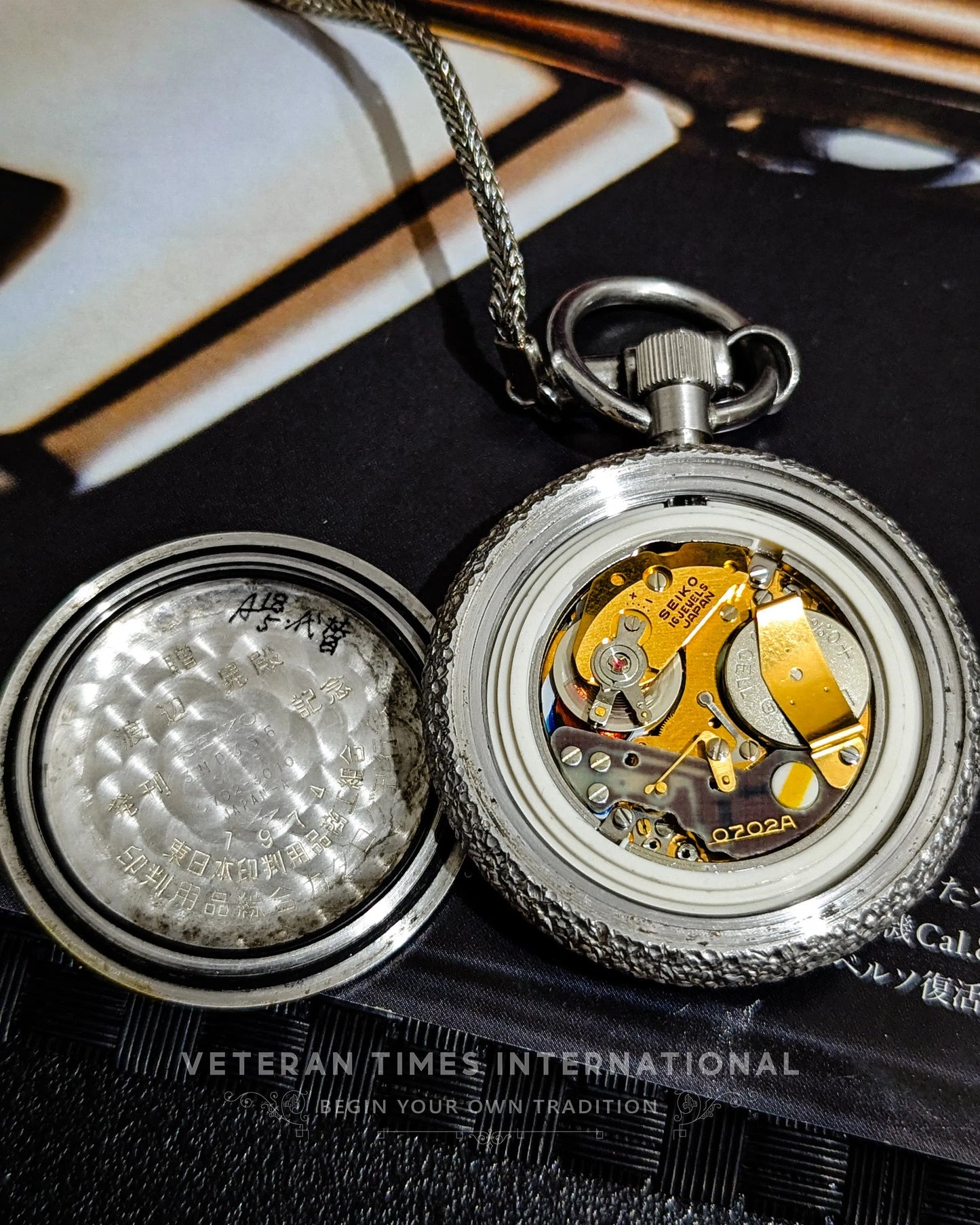 Seiko Elnix Silver Hammered Pocket Watch - Veteran Times Int