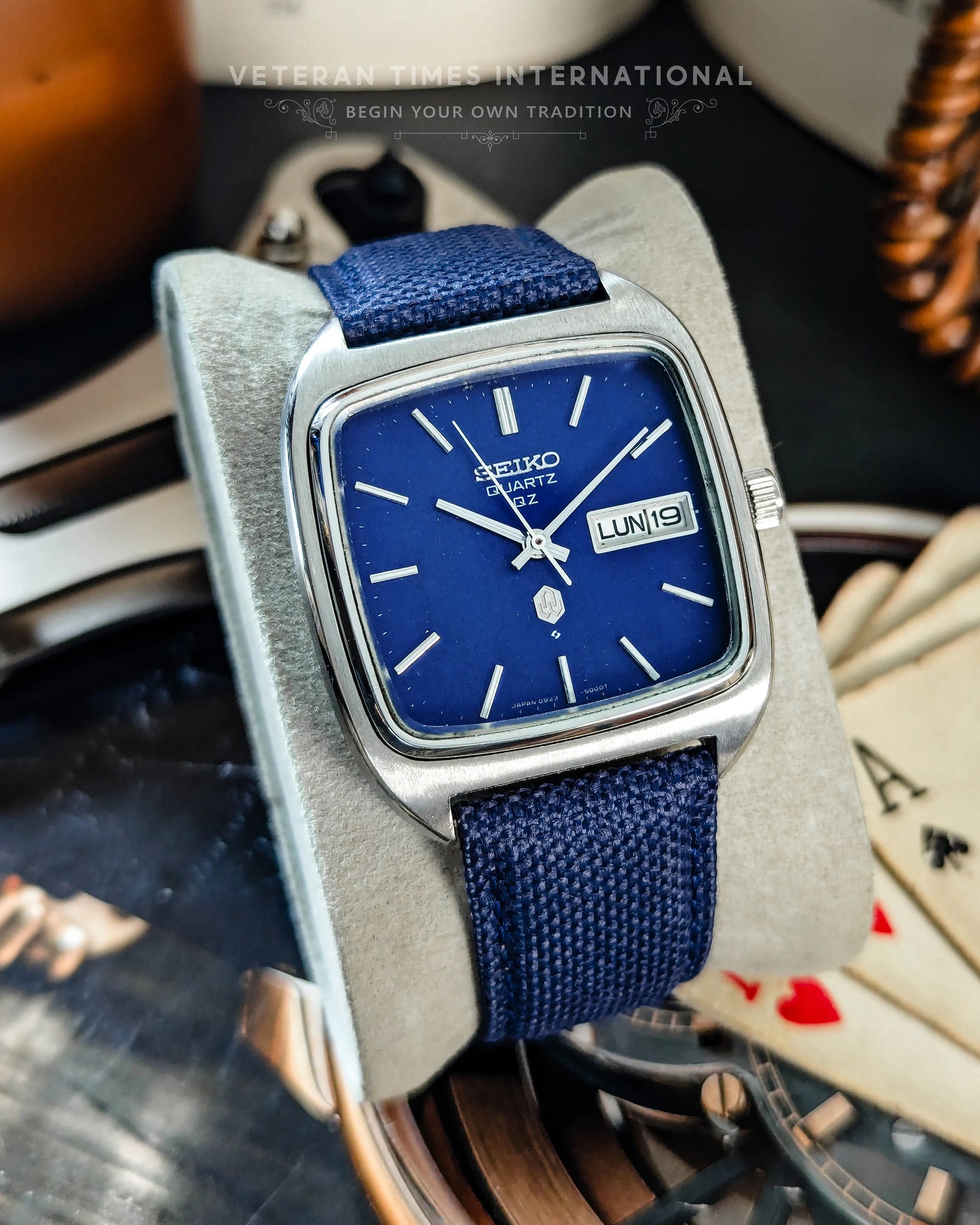 Seiko Quartz QZ Square Cushion - Veteran Times Int