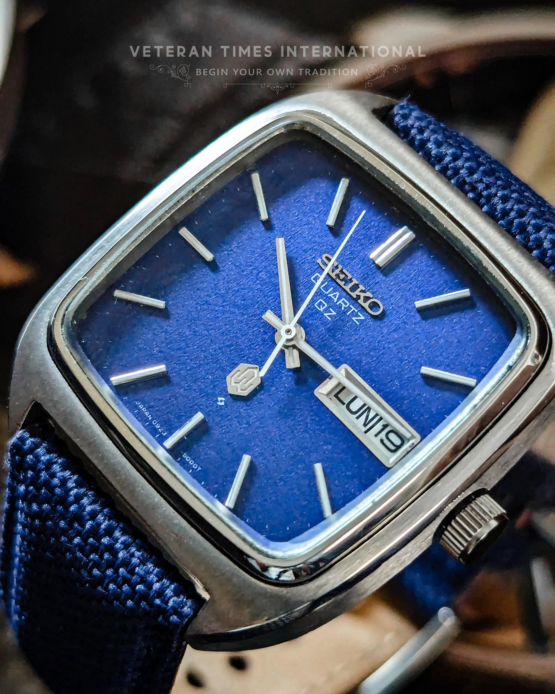 Seiko Quartz QZ Square Cushion - Veteran Times Int